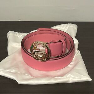Pink Gucci interlocking GG Belt Size 95